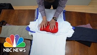 Bundle Packing For Wrinkle Free Clothes  CarryOn  NBC News [upl. by Akimehs]