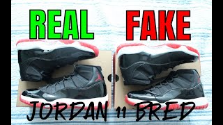 HOW TO Tell if Your Jordan 11 Bred is REAL or FAKE Crazy Comparison [upl. by Conrad]