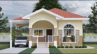 BUNGALOW HOUSE DESIGN  3 BEDROOMS  125 SQM  1345 SQFT [upl. by Liuka]