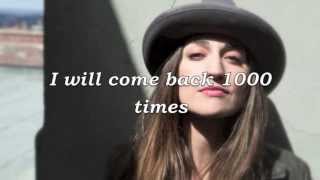 Sara Bareilles  1000 Times Lyrics HD [upl. by Ralyks]