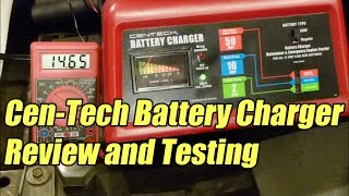 CenTech Battery Charger amp Starter Review and Testing Harbor Freight [upl. by Anibla125]