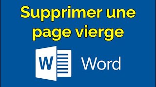 Comment supprimer une Page Vierge sur Word supprimer page Blanche Word [upl. by Kyred747]