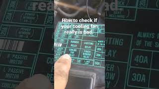 how to check your cooling fan relay [upl. by Claudina]