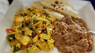 How to make MIGAS A LA MEXICANA ❤ crispy corn tortilla chips with eggs [upl. by Lenette918]