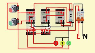 star delta starter control wiring diagram [upl. by Atterys]