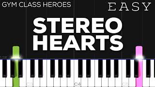 Gym Class Heroes  Stereo Hearts ft Adam Levine  EASY Piano Tutorial [upl. by Yatnahc]