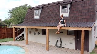 How To Build a Covered Patio  DIY Porch Part 1 [upl. by Portwin]