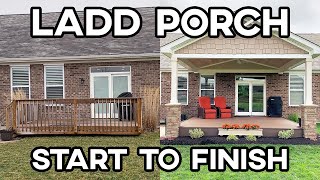 Covered Porch Remodel from Start to Finish  NARRATED 2020 [upl. by Jedd]