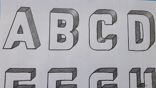 3d Drawing Letter A To Z  How To Draw Capital Alphabet Lettering A Z Easy Simple For Beginners [upl. by Eibot369]