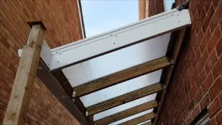 Making a quotlean toquot roof for a walkway  Part 1 [upl. by Agbogla]