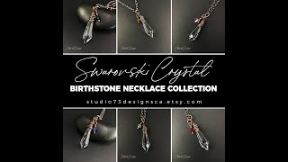 Swarovski Crystal BIRTHSTONE Necklace Collection  Birthstone Jewelry  Birthday Gift Idea [upl. by Eleonora]