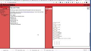How to use OctaveOnline Command Line 1A [upl. by Ajnot]