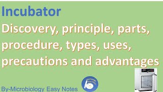 Lab Incubator discovery principle procedure types uses amp precautions [upl. by Darrick]