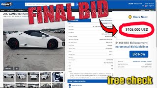 How to get the Final Bid Price of a Car at Copart THE FREE WAY [upl. by Yebba]