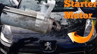 HOW TO REMOVE PEUGEOT PARTNER STARTER MOTOR [upl. by Repooc263]