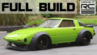 Widebody Mazda RX7 124 Scale RC Model Car Custom Build [upl. by Nnaeel]