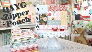 Quilt as You Go QAYG Zipper Pouch  TUTORIAL [upl. by Eniar]