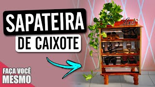 COMO FAZER SAPATEIRA COM CAIXOTES DE FEIRA E PALETES [upl. by Sonitnatsnok]