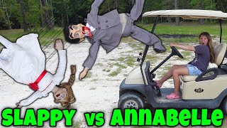 Slappy Vs Annabelle Who Yeets The Furthest [upl. by Eiramyelhsa]