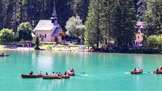 Lago di Braies  Pragser Wildsee Dolomites South Tyrol Italy [upl. by Enigroeg]