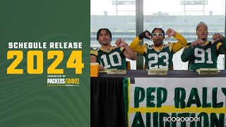 Green Bay Packers 2024 Schedule Reveal  Pep Rally Auditions [upl. by Eitsirk198]