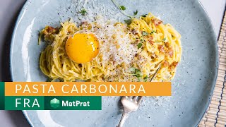 Pasta Carbonara  med gode tips  MatPrat [upl. by Braden]