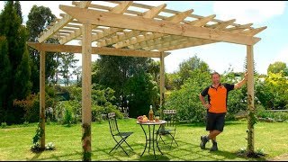 How to Build a Pergola  Mitre 10 Easy As DIY [upl. by Janeva60]