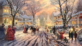 28 Popular Traditional Christmas Carols Christmas songs with Festive Art by THOMAS KINKADE [upl. by Adnohsek]