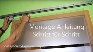 Glas Schiebetür einbauen Montage Anleitung [upl. by Aikimat]