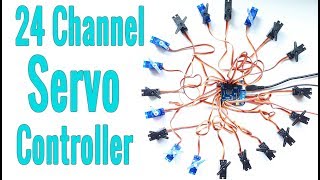 24 Channel Servo Driver Controller  How to use   Mert Arduino and Tech [upl. by Henryetta]