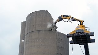 Selective Demolition 80ft Silo [upl. by Rahmann]