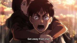 Eren Uses The Coordinate and Saves Mikasa  Eren vs Reiner and Bertholdt HD [upl. by Edieh]