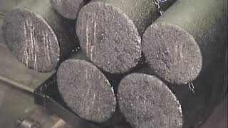 The processing process of graphite electrode [upl. by Aigroeg]