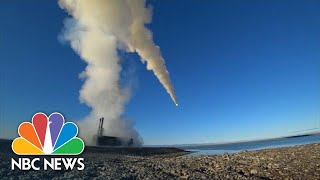 Russia Tests Supersonic AntiShip Missiles  NBC News [upl. by Ytirev]