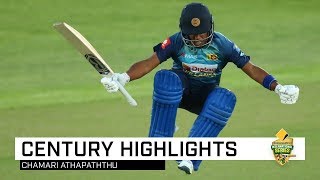 Athapaththu stuns with maiden T20I ton [upl. by Oraneg809]