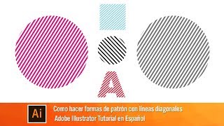 Como crear formas con líneas diagonales  Illustrator [upl. by Coster297]