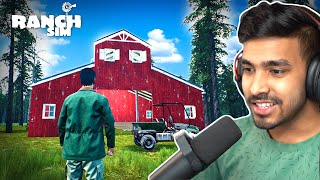 I BUILD A BIG BARN HOUSE  RANCH SIMULATOR GAMEPLAY 3 [upl. by Elish]