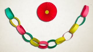 How To Make Paper Chains Easily  DIY Paper Decorations [upl. by Oiromed]