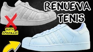 RENUEVA TUS TENIS BLANCOS ADIDAS SUPERSTAR  QUEDAN COMO NUEVOS [upl. by Yerdna]