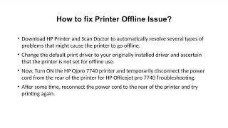 HP Officejet Pro 7740 Troubleshooting Guidance [upl. by Everara]