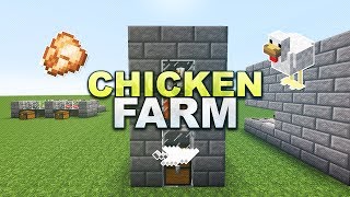 Minecraft  Automatic Chicken Farm  Tutorial 117 [upl. by Pierre866]