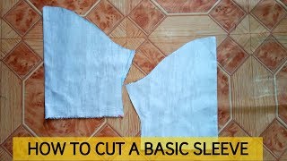 HOW TO CUT A BASIC SLEEVE  STITCHADRESS [upl. by Imotas]