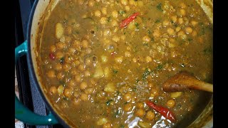 Curry Chickpeas channa With Potato aloo  CaribbeanPotcom [upl. by Rolyks]