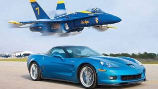 ZR1 Vette vs Jet  Chevrolet Corvette ZR1 Races A US Navy Fighter Jet [upl. by Loni]