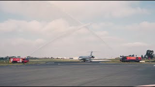 VistaJet Global 7500  Malta water salute [upl. by Lyrret]