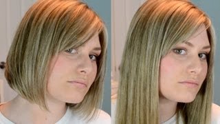 Clip Extensions In Short Blunt Hair [upl. by Sainana]