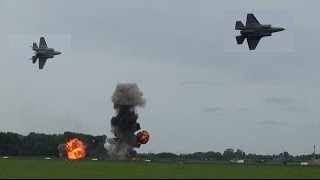 Massive DUTCH AIR FORCE DISPLAY to introduce F35 at Luchtmachtdagen 2016 [upl. by Hajed479]