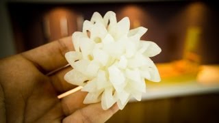 How To Make Daikon Flower Garnish [upl. by Sehguh769]