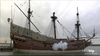 Firing a Cannon on an Historic Dutch Ship Netherlands  BestTripTV [upl. by Irtimd643]