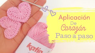 CORAZÓN TEJIDO A CROCHET PASO A PASO SUPER FACIL [upl. by Renita]